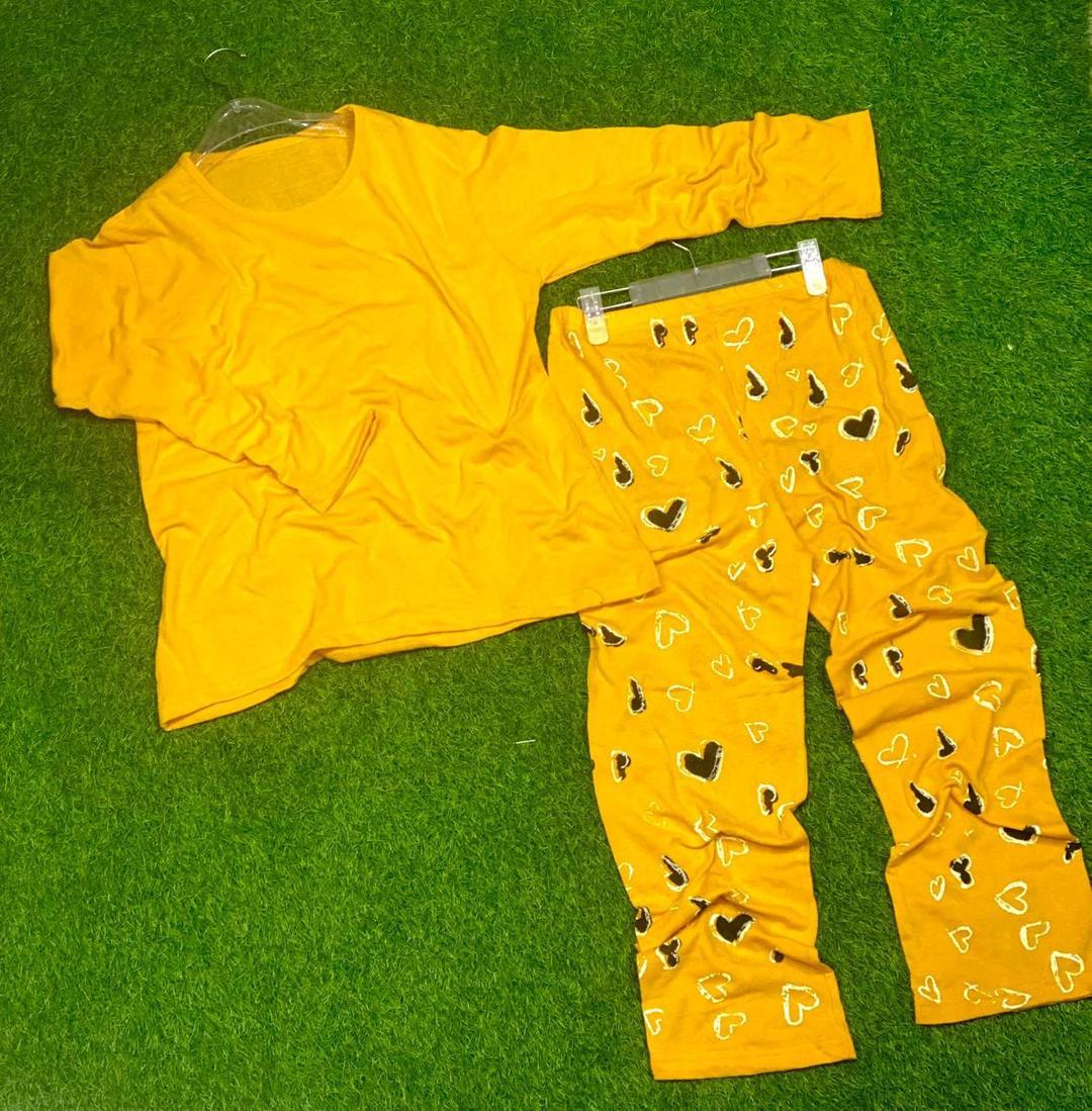 Night suit yellow heart
