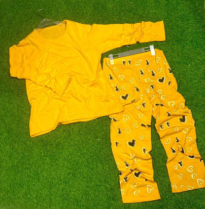 Night suit yellow heart