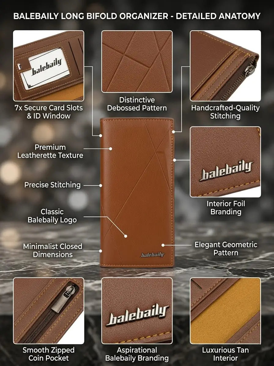 Luxury men log wallet