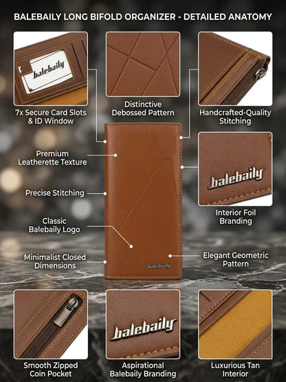Luxury men log wallet
