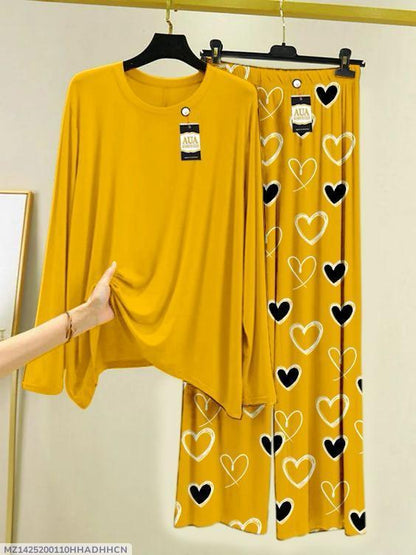 Night suit yellow heart