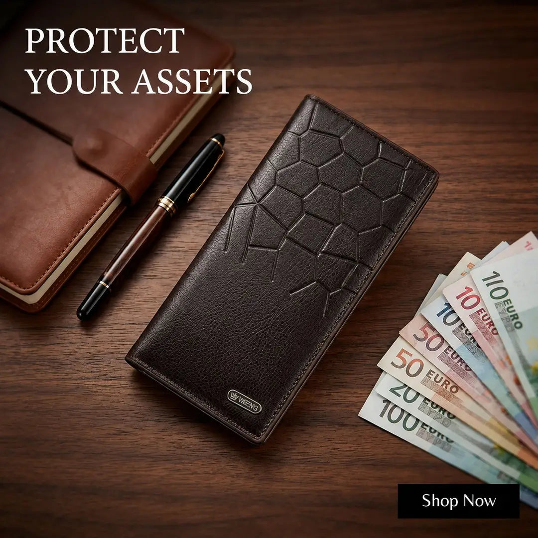 Luxury men log wallet